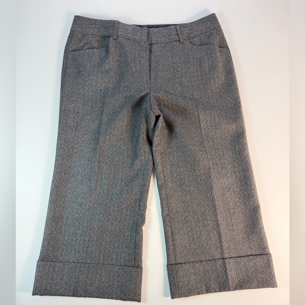 Elie Tahari Charcoal Gray Wool Gaucho Pants Size 8 EUC